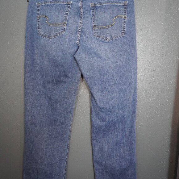 Levi Gold Mens Mid Wash Distressed Mid Rise Straight Leg Jeans Size 31X32 - Picture 4 of 8